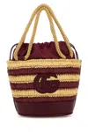 Gucci Multicolor Woven Mini Bucket Bag