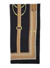 Gucci Multicolorscarf With Bracket, Clamp And Gg All-over In Silk Woman In Multicolor