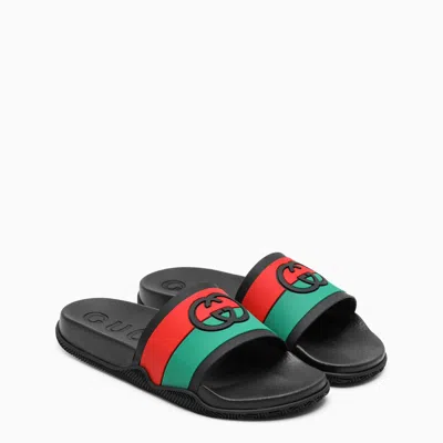 GUCCI MULTICOLOUR SLIDER SANDALS