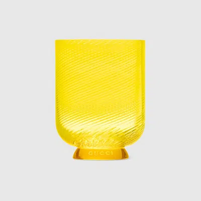 Gucci Murano Glass Tumbler In Yellow