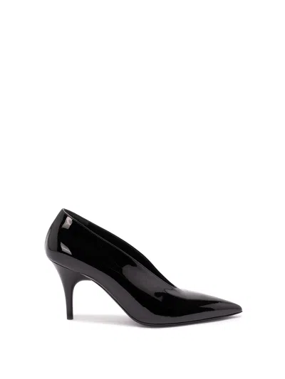 Gucci `musa` Pumps With Ankle Chain In Black