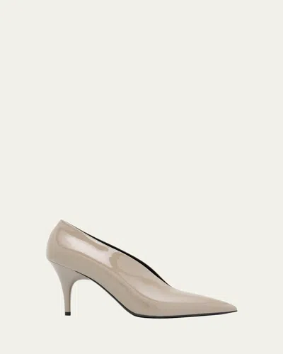 GUCCI MUSA VERNIC PATENT LEATHER ANKLET PUMPS