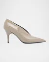 Gucci Musa Vernic Patent Leather Anklet Pumps In Multi