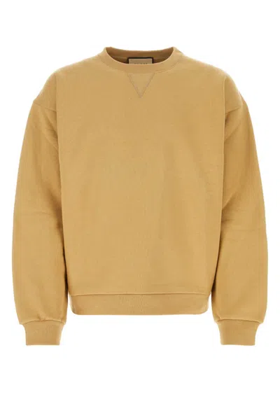 Gucci Mustard Cotton Sweatshirt In Camelmix