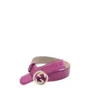 Gucci Mutual Buckle Double G Belt In Pink