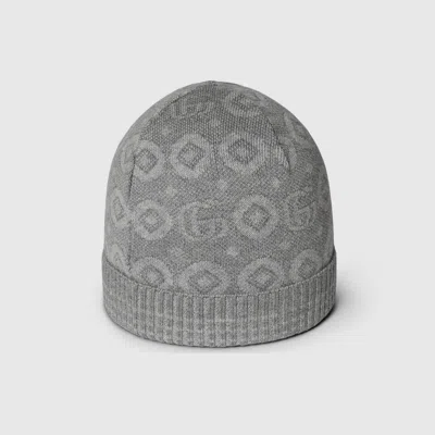 Gucci Babies' Double G Cotton Hat In Grey