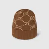 Gucci Stylish Hat With Folded Brim And Ribbed Cuff In Brown