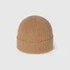 Gucci Cashmere Hat With Patch In Brown