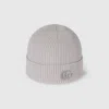 Gucci Cashmere Hat With Patch In Gray