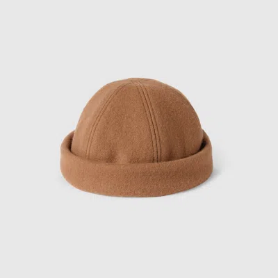 Gucci Wool Hat With Embroidery In Brown