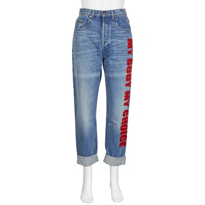 Gucci 'my Body My Choice' Jeans In Blue
