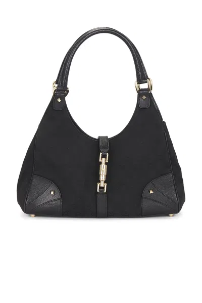 Pre-owned Gucci Nailhead Bardot Shoulder Bag In Black