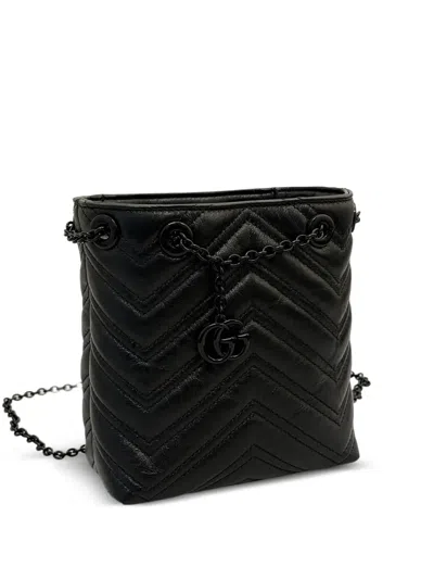 Gucci Nano Gg Marmont Chain-strap Cross Body Bag In Black