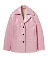 Gucci Naplak Leather Jacket In Pink