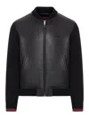 Gucci Nappa And Knit Bomber In Black