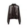Gucci Nappa Leather Bomber Jacket In Brown