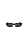 Gucci Black Interlocking G Rectangular Sunglasses In Black