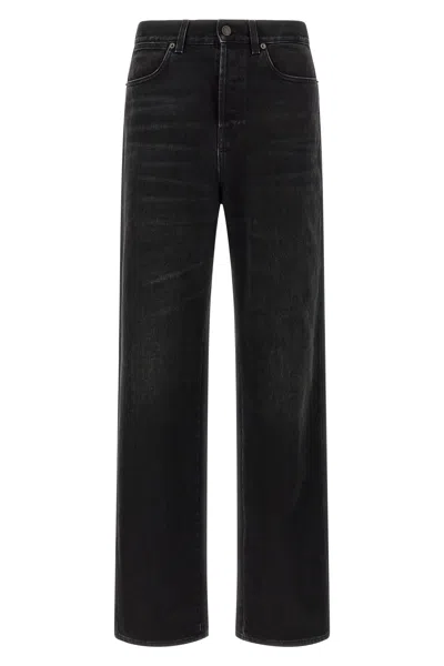 Gucci 'nastro Web' Baggy Jeans In Black