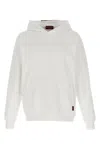 Gucci White Hoodie With Maxi Web Print On The Hood And Kangaroo Pocket On The Front In Cotton Man