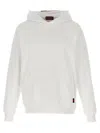 Gucci White Hoodie With Maxi Web Print On The Hood And Kangaroo Pocket On The Front In Cotton Man In White