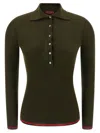 Gucci Nastro Web Polo Shirt In Green