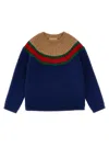 Gucci Wool Sweater With Web Detail In Multicolor