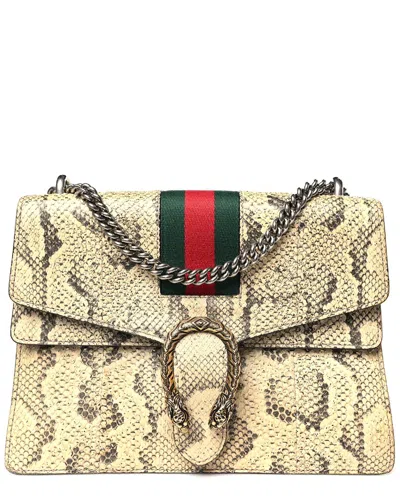 Gucci Natural Snakeskin Web Medium Dionysus Shoulder Bag (authentic Pre-loved)