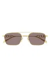 Gucci Navigator-frame Sunglasses In 金色