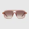 Gucci Navigator Frame Sunglasses In Brown