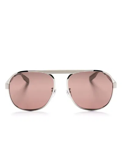 Gucci Navigator-frame Sunglasses In Grey
