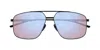 Gucci Navigator Frame Sunglasses Sunglasses In Black-black-violet