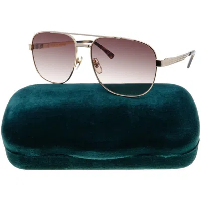 Pre-owned Gucci Navigator Sunglasses Gg1223s 003 Gg 1223 Gold/brown Gradient Authentic