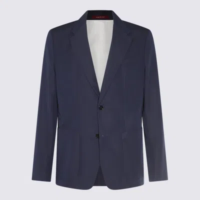 Gucci Navy Blue Cotton Blazer