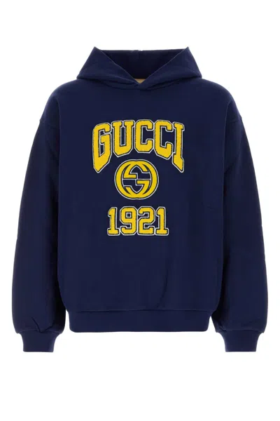 Gucci Navy Blue Cotton Sweatshirt