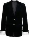 GUCCI NAVY BLUE DETACHABLE-SLEEVED SINGLE-BREASTED JACKET FOR MEN IN FW23