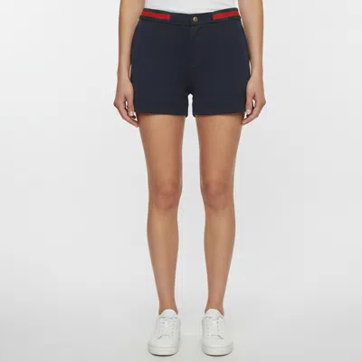 Pre-owned Gucci Navy Blue Knit Regular Fit Shorts Xs