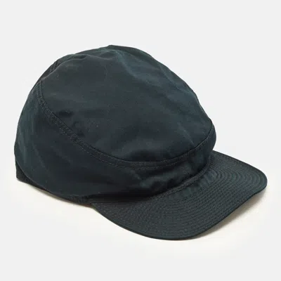 Pre-owned Gucci Navy Blue Logo Detail Canvas Baseball Cap Xl