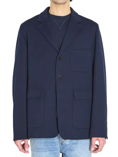 Gucci Navy Blue Notched Lapel Blazer