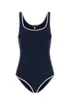 Gucci Gg Printed One-piece Swimsuit In Blue