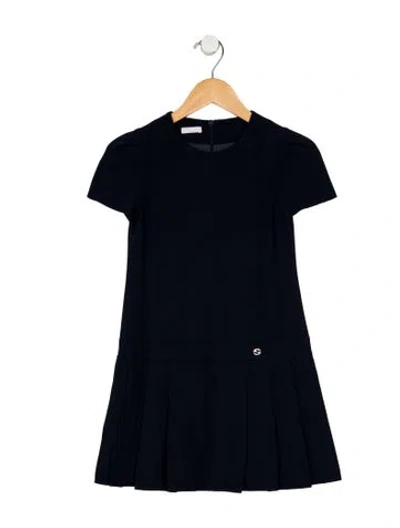Pre-owned Gucci Babies' Navy Blue Short Sleeve Dress With Zip Closure