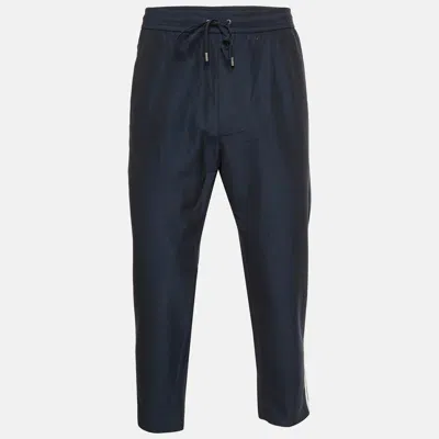 Pre-owned Gucci Navy Blue Side Striped Cotton Blend Track Trousers Xxl