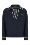 Gucci Striped Intarsia-knit Silk And Cotton-blend Sweater In Blu