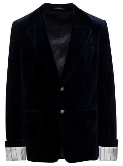 Gucci Navy Blue Single Breasted Jacket