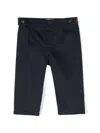 Gucci Web-stripe Cotton-blend Trousers In Blue