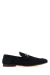 GUCCI NAVY BLUE SUEDE LOAFERS