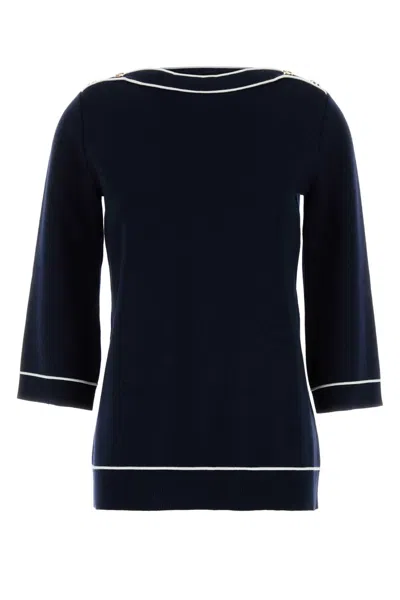 GUCCI NAVY BLUE WOOL OVERSIZE SWEATER