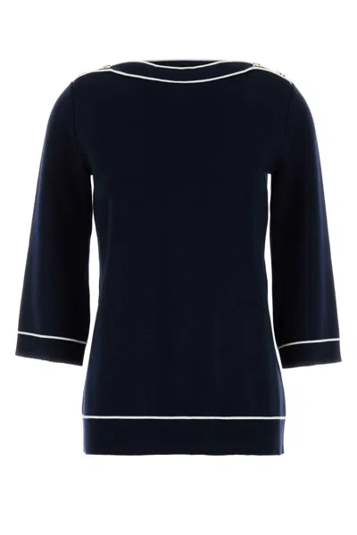 GUCCI NAVY BLUE WOOL OVERSIZE SWEATER