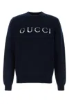 Gucci Inlaid Wool And Cashmere Blended Sweater In Black50ss43