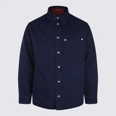 Gucci Navy Cotton Casual Jacket In Multi