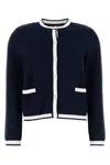 Gucci Navy Embroidered Cotton Cardigan